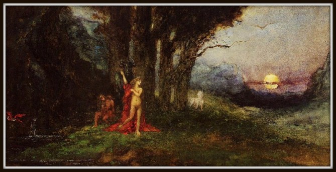 "Pasiphae and the Bul" by Gustave Moreau (1880).-