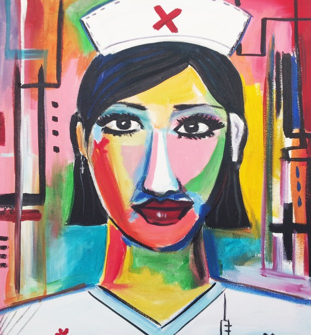 Pintura.-Enfermera.-ARTILANDIA-tienda-virtual-de-arte-y-artesania-3