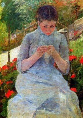 mujer cosiendo mary cassatt