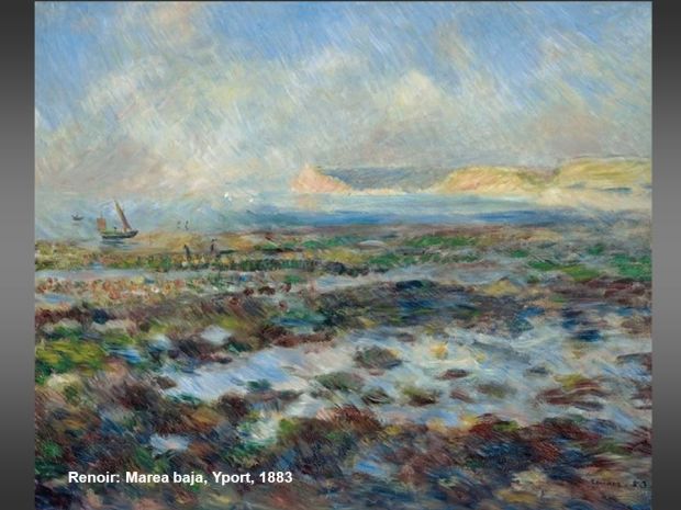 Renoir: Marea baja, Yport, 1883