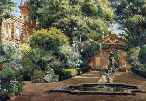 manuel-garcía-y-rodríguez-dappled-sunlight-in-the-garden
