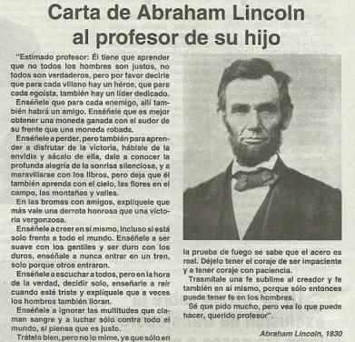 abrham linconl carta